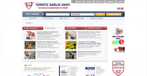 <h3>Türkiye Sağlık Vakfı</h3> <br /> <br /> <br /> - Özel Tasarım<br /> - PHP Kodlama<br /> - XHTML & CCS<br /> - V3.0 Yönetim Paneli<br />